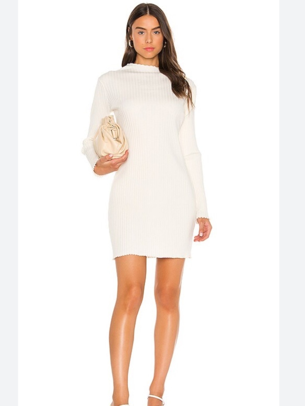 Revolve Twenty Montreal Sunnyside Lounge Funnel Neck Ribbed Cotton Dress *flaw*